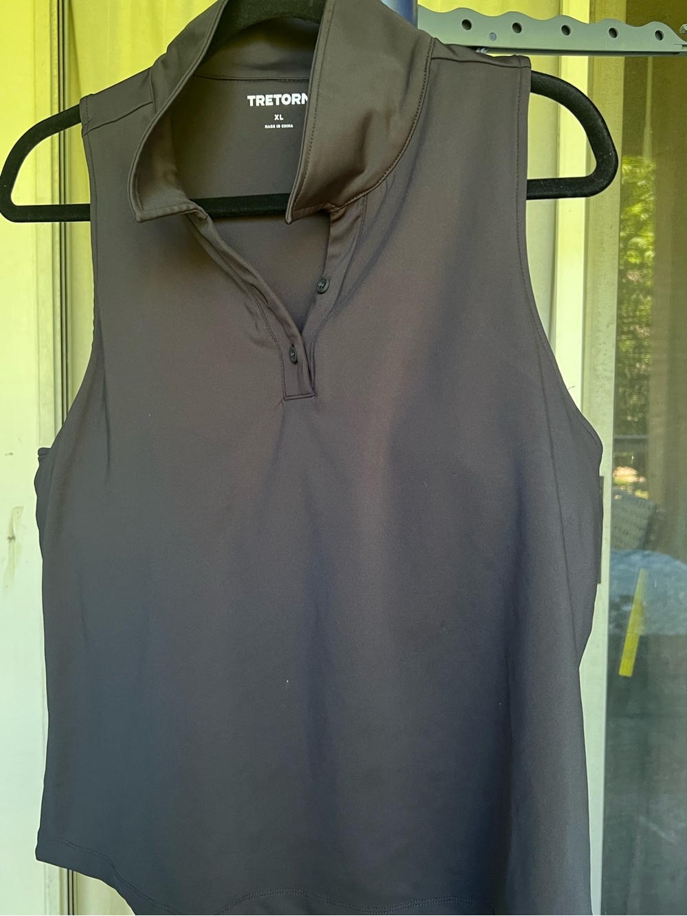 Tretorn Women's Sleeveless Polo Tank Top built-inbra - Black